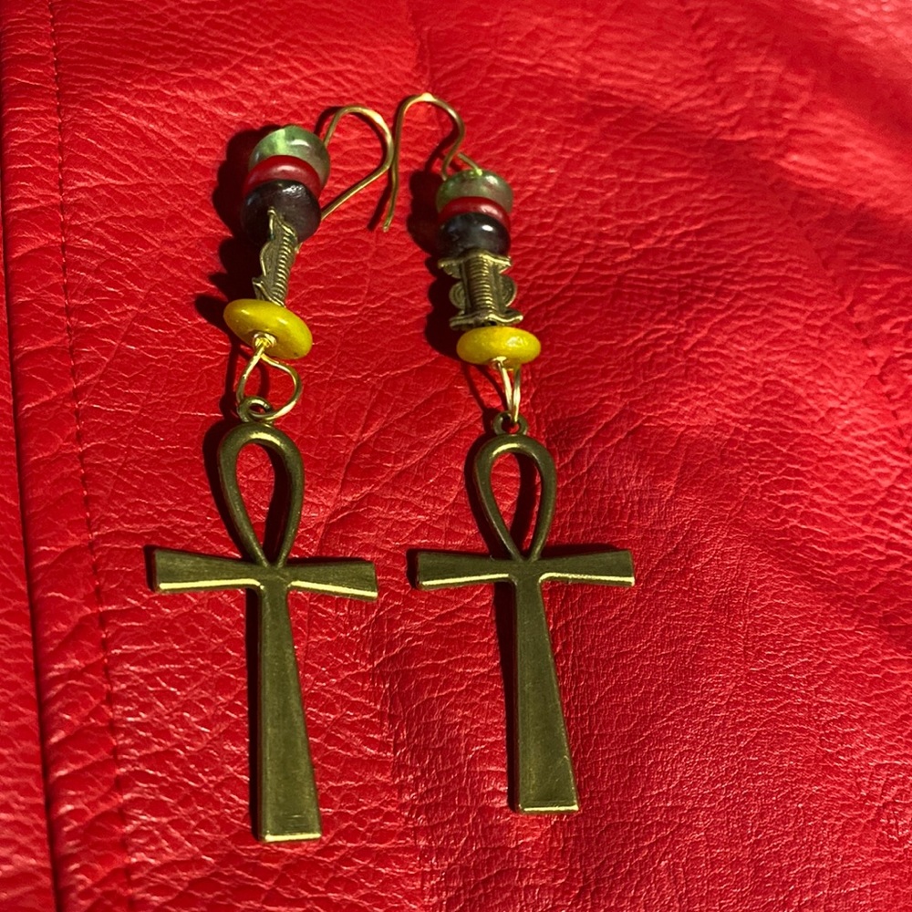 Ankh earrings